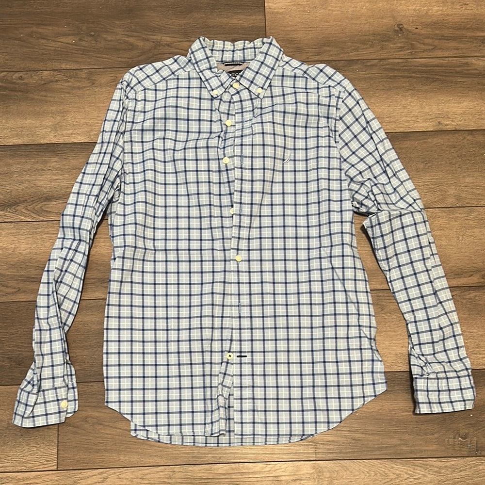 Men's Blue Checkered Shirt MEDIUM